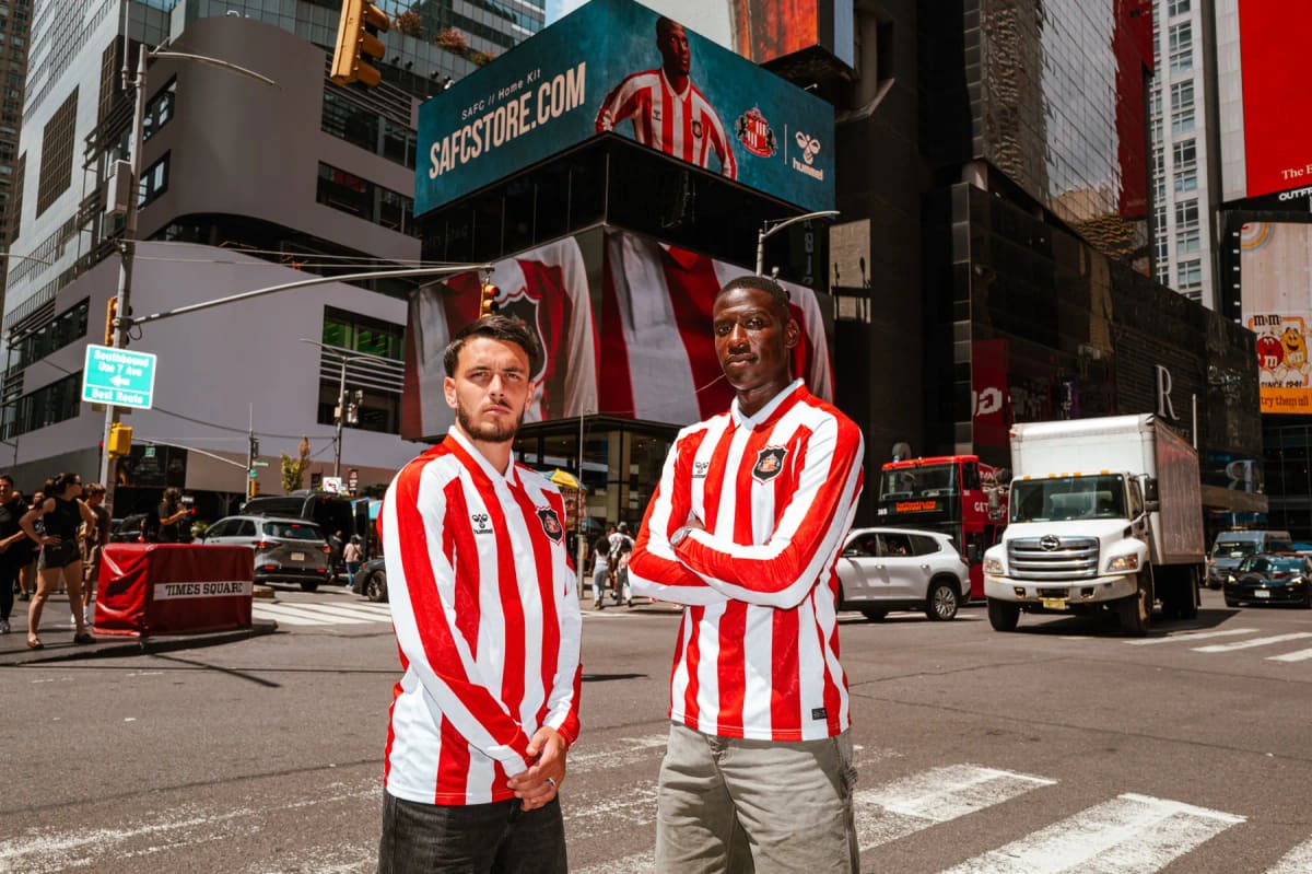 Sunderland AFC Kit Featured on Times Square Billboard — Sunderland news photo (Sunderland AFC)
